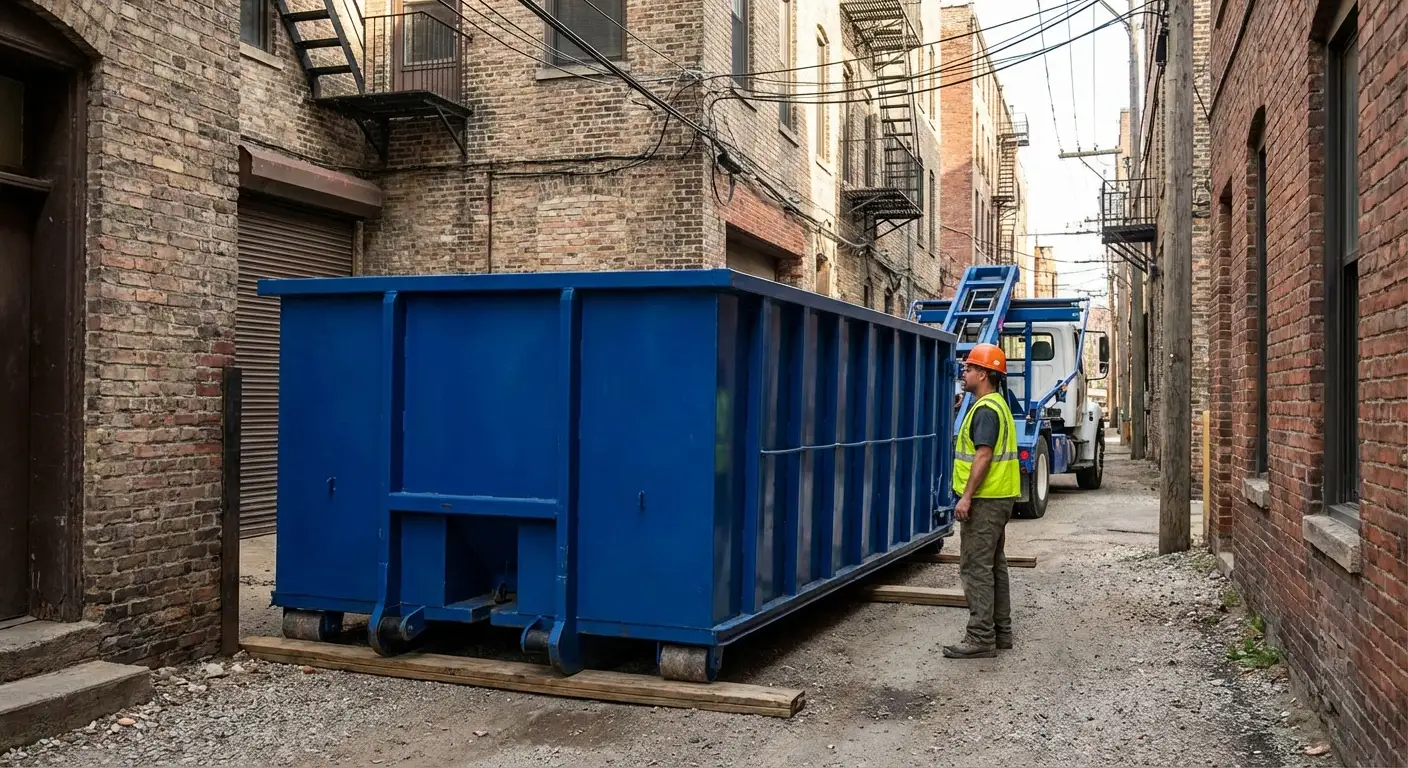 Narrow alley access challenges in Burbank