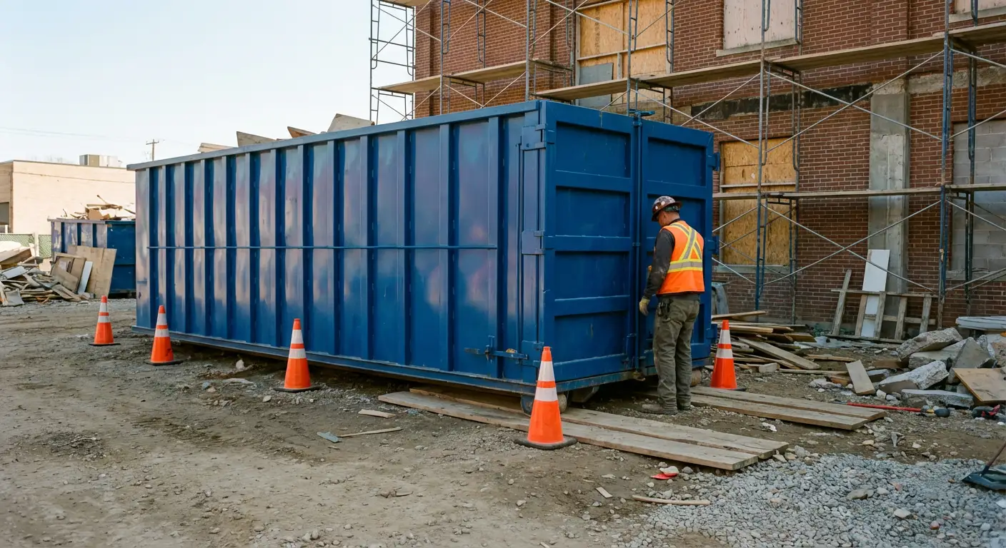 Safety inspection of dumpster placement site in Burbank, CA