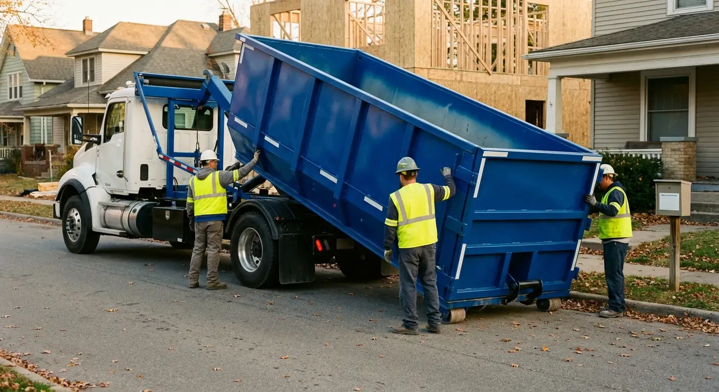 Construction dumpster delivery and waste management in Burbank