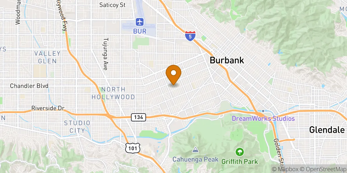  neighborhood map in Burbank, CA