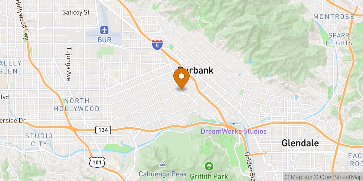 Burbank neighborhood map in Burbank, CA