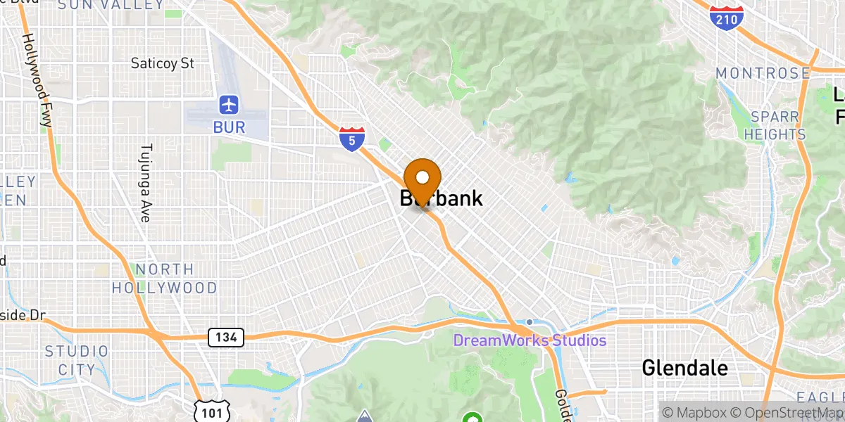 neighborhood map in Burbank, CA